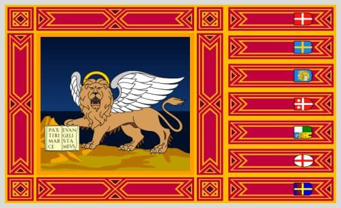 Venetien / Venedig / Veneto Fahne gedruckt | 90 x 150 cm - Bild 1