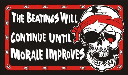 Totenkopf beatings Pirate Fahne gedruckt | 90 x 150 cm - Bild 1