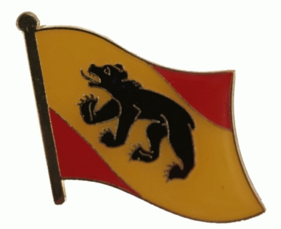Flaggen Pin Bern BE geschwungen | ca 15 x. 20 mm - Bild 1
