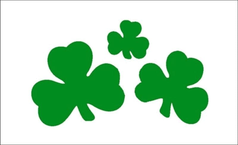 Kleeblatt / Shamrock Irland Fahne gedruckt | 60 x 90 cm - Bild 1