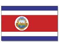 Costa Rica Hissfahne gedruckt im Querformat | 90 x 150 cm - Bild 1