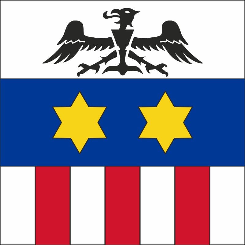 Fahne Gemeinde 6677 Aurigeno Ehemalige Gemeinde (TI) | 30 x 30 cm und Gr&ouml;sser - Bild 1