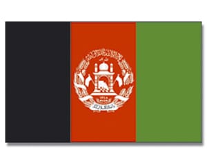 Afghanistan Hissfahne gedruckt im Querformat | 90 x 150 cm - Bild 1