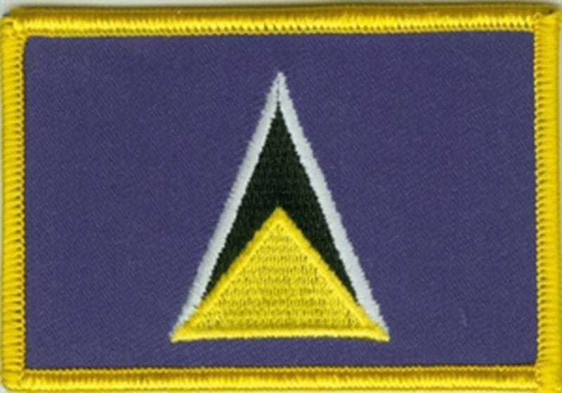 Patch Sticker zum aufb&uuml;geln St. Lucia | 5.5 x 9 cm - Bild 1