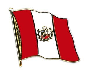 Flaggen Pin Peru geschwungen | ca. 20 mm - Bild 1