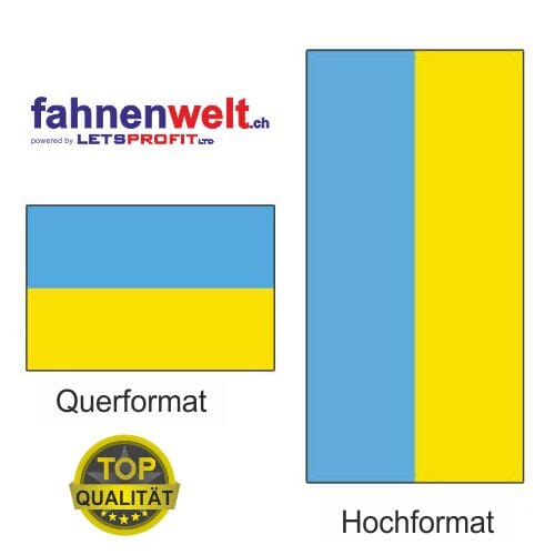 Ukraine Fahne aus Multi-Flag im Hoch- und Querformat | diverse Gr&ouml;ssen - Bild 1