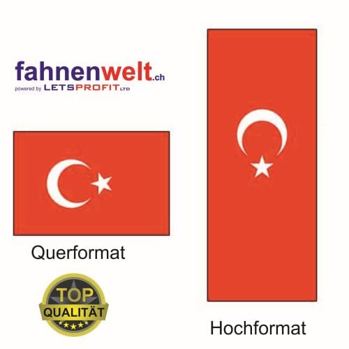 T&uuml;rkei Fahne aus Multi-Flag im Hoch- und Querformat | diverse Gr&ouml;ssen - Bild 1