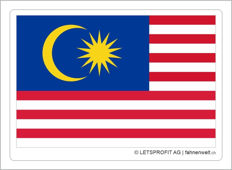 Aufkleber Malaysia | 7 x 9.5 cm - Bild 1