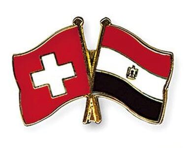 Freundschaftspin Schweiz-&Auml;gypten | Gr&ouml;sse ca. 22mm - Bild 1