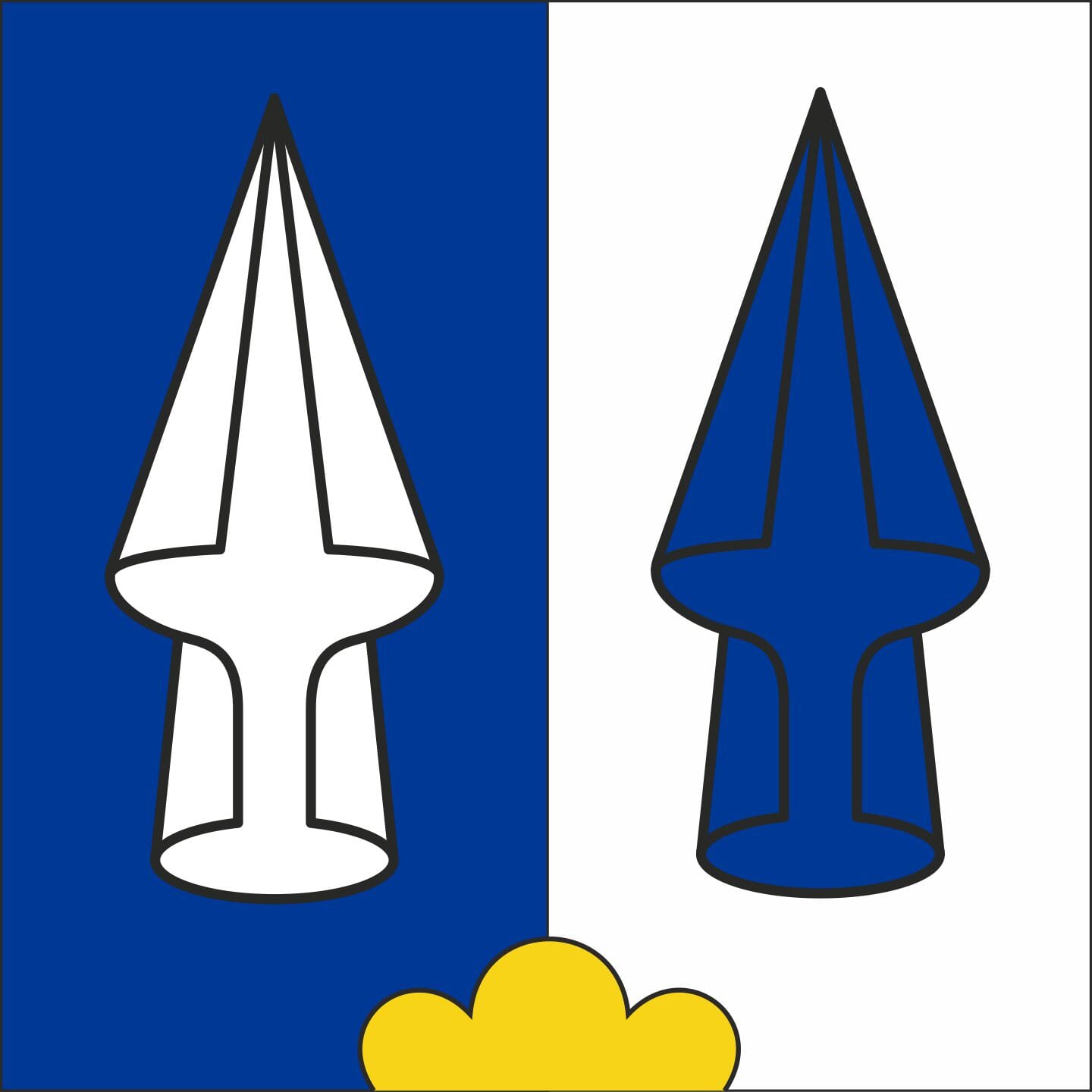 Fahne Gemeinde 1328 Mont-la-Ville (VD) | 30 x 30 cm und Gr&ouml;sser - Bild 1