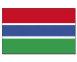 Gambia Hissfahne gedruckt im Querformat | 90 x 150 cm - Bild 1