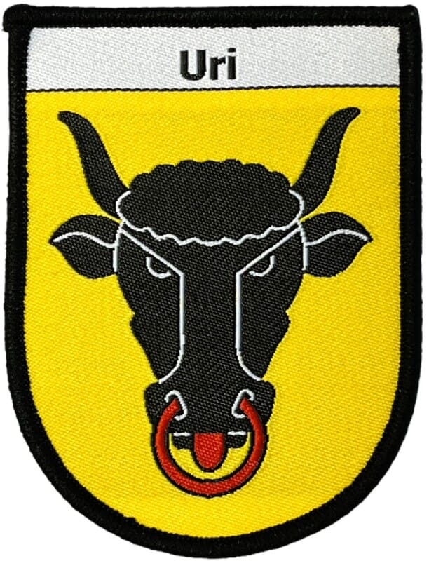 Patch gewoben zum aufb&uuml;geln Uri Wappen unten rund | 6 x 8 cm - Bild 1