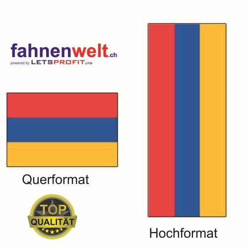 Armenien Fahne aus Multi-Flag im Hoch- und Querformat | diverse Gr&ouml;ssen - Bild 1