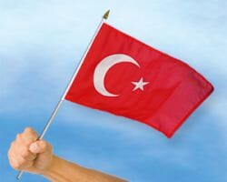 T&uuml;rkei Fahne / Flagge am Stab | 30 x 45 cm - Bild 1