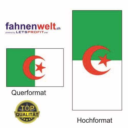 Algerien Fahne aus Multi-Flag im Hoch- und Querformat | diverse Gr&ouml;ssen - Bild 1