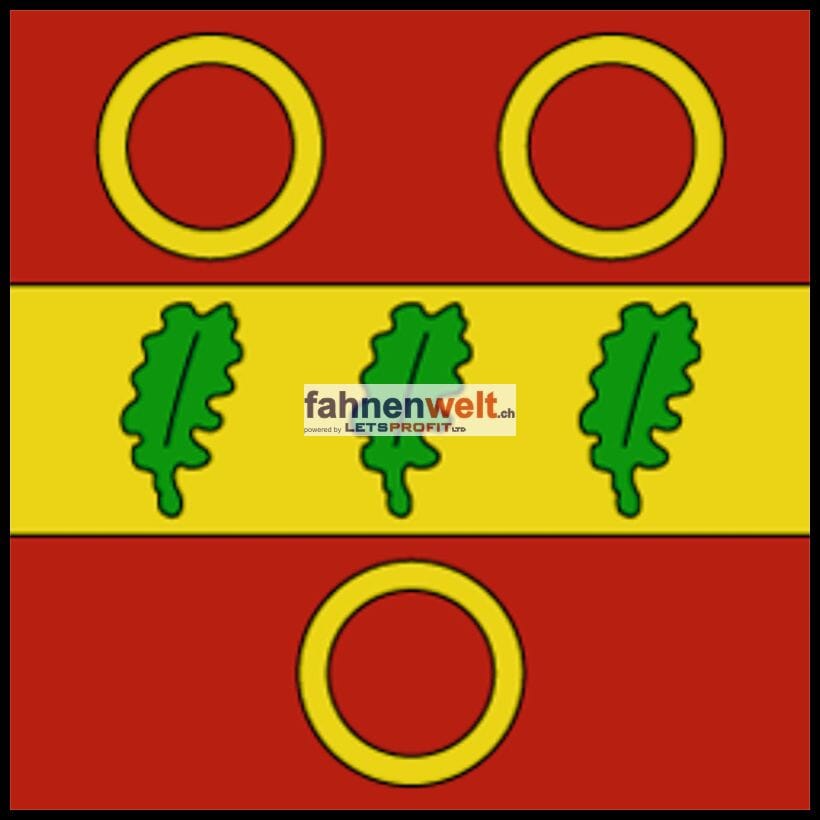 Fahne Gemeinde 1414 Rueyres (VD) | 30 x 30 cm und Gr&ouml;sser - Bild 1