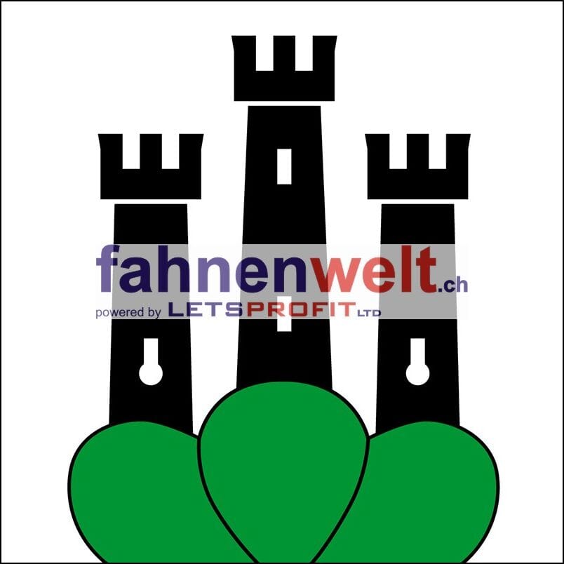 Fahne Gemeinde 7542 Susch Ehemalige Gemeinde (GR) | 30 x 30 cm und Gr&ouml;sser - Bild 1
