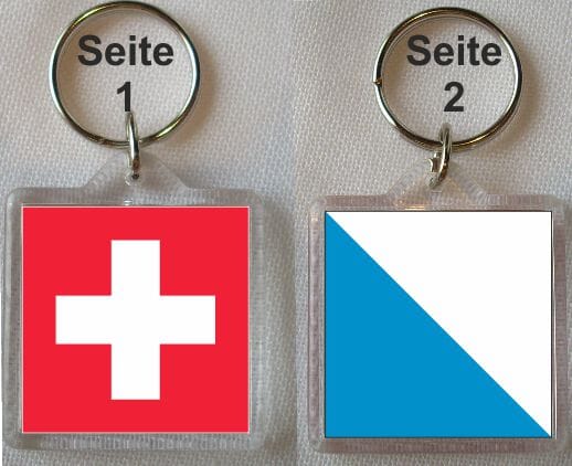 Schl&uuml;sselanh&auml;nger Z&uuml;rich / Schweiz | 40 x 40 mm - Bild 1
