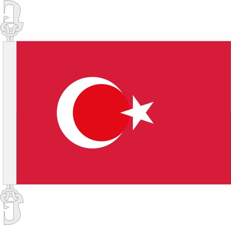 T&uuml;rkei Hissfahne gedruckt im Querformat | 30 x 45 cm - Bild 1