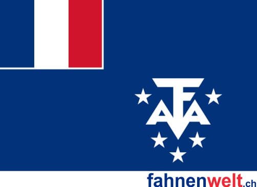 Franz&ouml;sische S&uuml;d- und Antarktisgebiete Fahne gedruckt | 90 x 150 cm - Bild 1