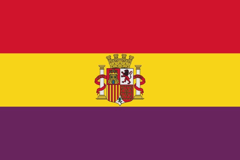Zweite Spanische Republik Fahne aus Stoff | 60 x 90 cm - Bild 1