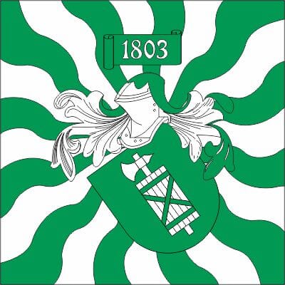 Fahne geflammt St. Gallen SG | 40 x 40 cm - Bild 1