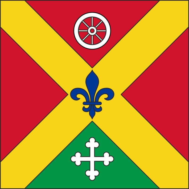 Fahne Gemeinde 1690 La Folliaz Ehemalige Gemeinde (FR) | 30 x 30 cm und Gr&ouml;sser - Bild 1