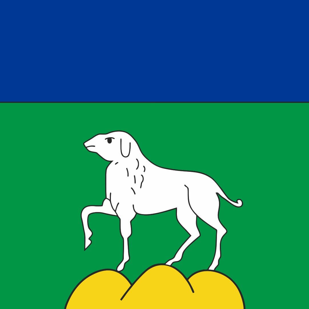 Fahne Gemeinde 3909 Eisten (VS) | 30 x 30 cm und Gr&ouml;sser - Bild 1