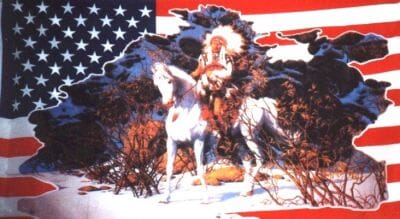 USA Indian Chief / Indianer H&auml;uptling Fahne gedruckt | 90 x 150 cm - Bild 1
