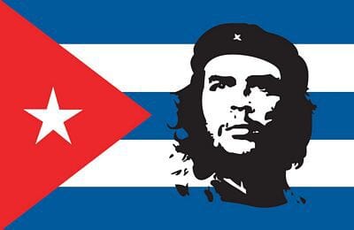 Che Guevara mit Kuba Fahne gedruckt | 60 x 90 cm - Bild 1