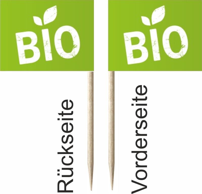 Mini-Fahnen Bio Pack &agrave; 50 St&uuml;ck | 30 x 40 mm - Bild 2