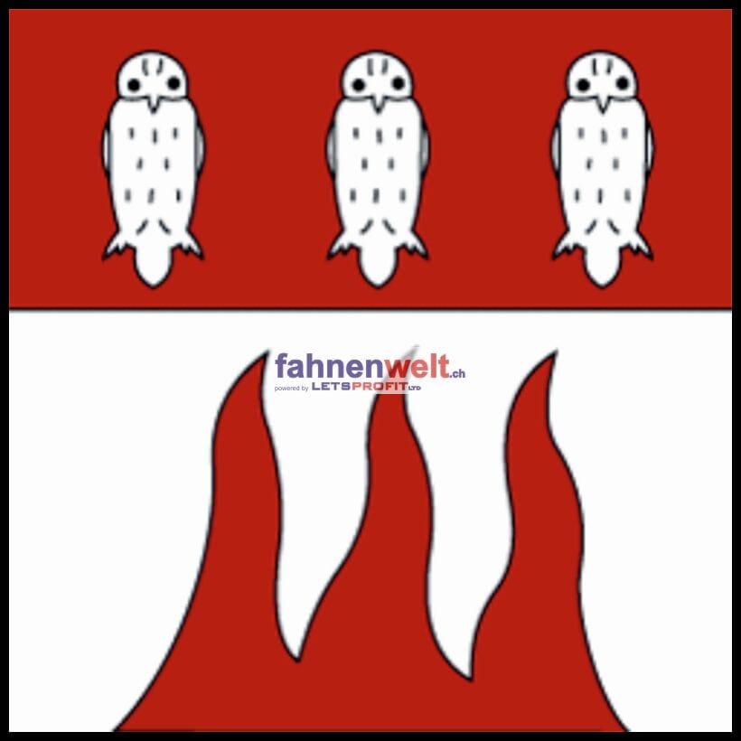 Fahne Gemeinde 1404 Cuarny (VD) | 30 x 30 cm und Gr&ouml;sser - Bild 1