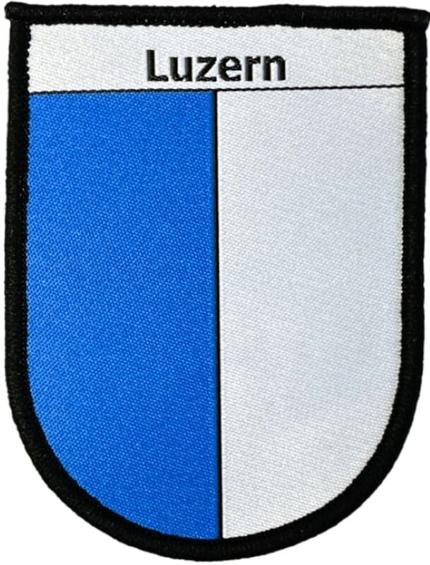 Patch gewoben zum aufb&uuml;geln Luzern Wappen unten rund | 6 x 8 cm - Bild 1