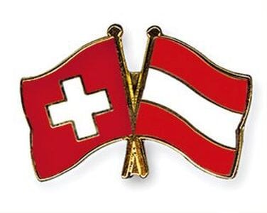 Freundschaftspin Schweiz-&Ouml;sterreich | Gr&ouml;sse ca. 22mm - Bild 1