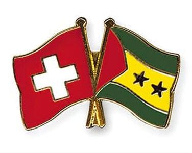 Freundschaftspin Schweiz-Sao Tome und Principe | Gr&ouml;sse ca. 22mm - Bild 1