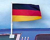 Deutschland Autofahne gedruckt im Querformat | 30 x 45 cm - Bild 1