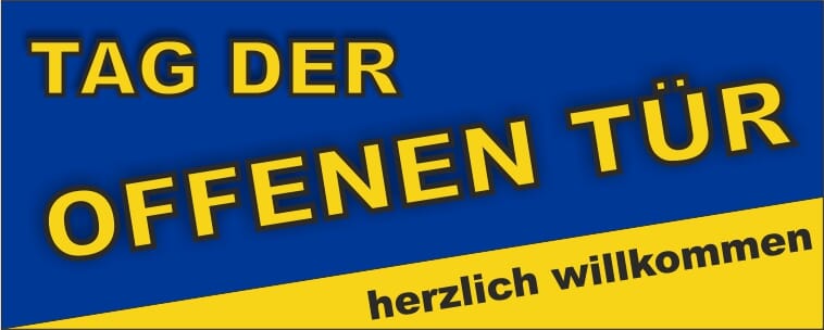 Spannband Tag der offenen T&uuml;r | 80 x 200 cm - Bild 1