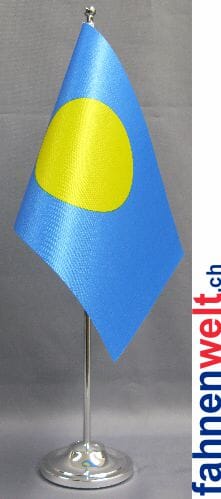 Palau Tisch-Fahne DeLuxe ohne St&auml;nder | 15.5 x 24 cm - Bild 1