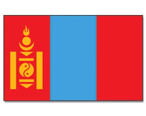 Mongolei gedruckt im Querformat | 90 x 150 cm - Bild 1