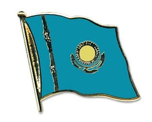 Flaggen Pin Kasachstan geschwungen | ca. 20 mm - Bild 1