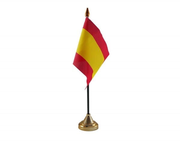 Fan-Set Spanien ohne Wappen mit 2 Tischflaggen, 50 Mini-Fahnen, 10 Holzsockeln und Fahne 60 x 90 cm - Bild 4