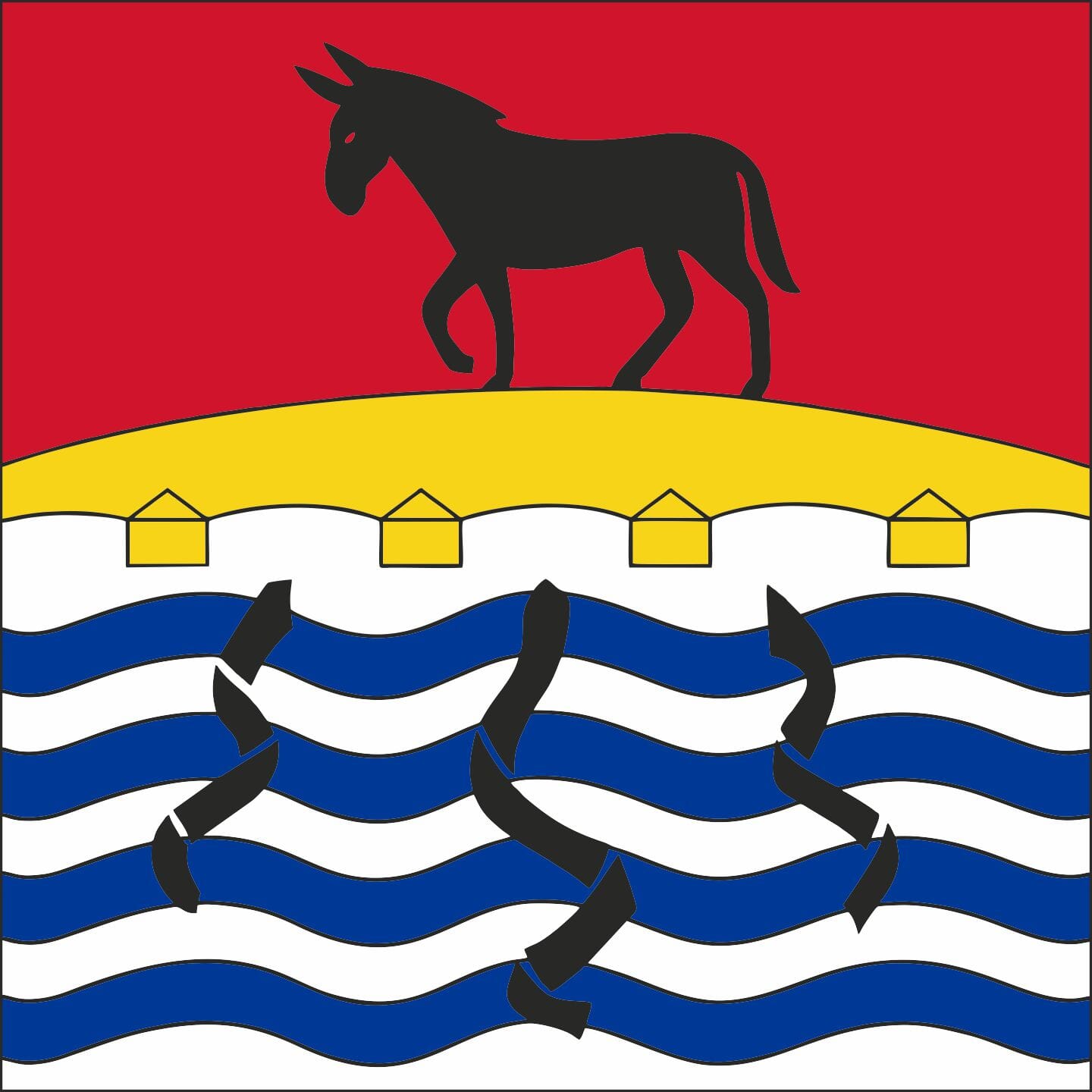 Fahne Gemeinde 6988 Ponte Tresa (TI) | 30 x 30 cm und Gr&ouml;sser - Bild 1