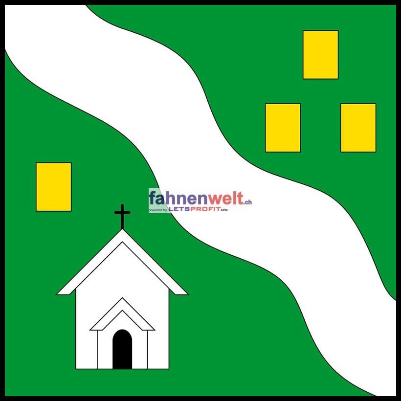 Fahne Gemeinde 3910 Saas-Grund (VS) | 30 x 30 cm und Gr&ouml;sser - Bild 1