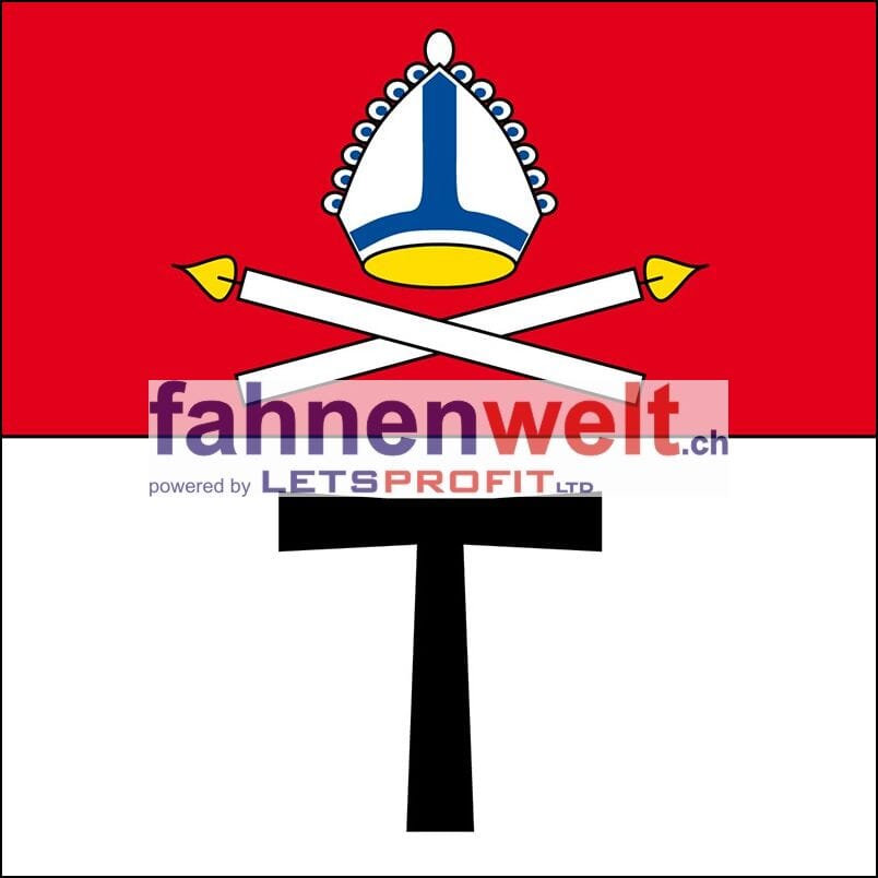 Fahne Gemeinde 7453 Tinizong-Rona Ehemalige Gemeinde (GR) | 30 x 30 cm und Gr&ouml;sser - Bild 1