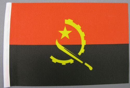 Angola Tisch-Fahne DeLuxe ohne St&auml;nder | 15.5 x 24 cm - Bild 2