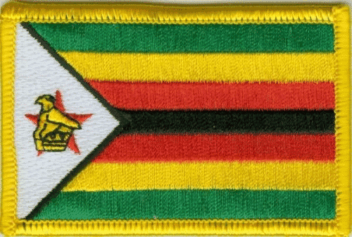 Patch Sticker zum aufb&uuml;geln Simbabwe | 5.5 x 9 cm - Bild 1