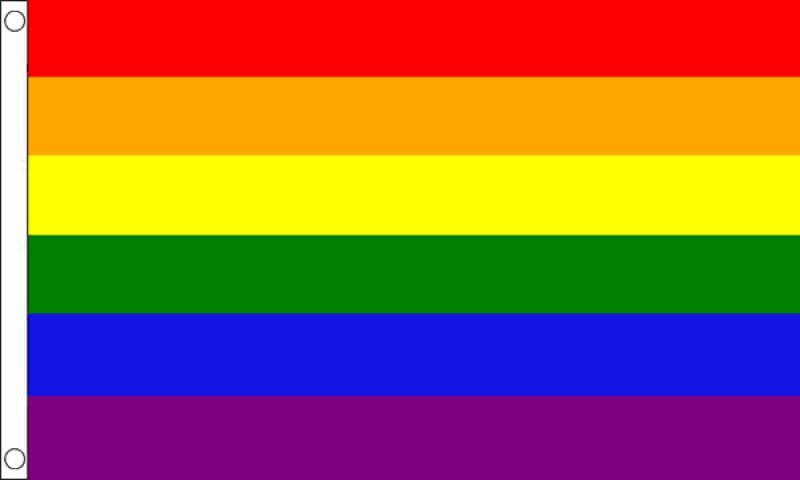 Regenbogen Fahne gedruckt im Querformat | 90 x 150 cm - Bild 1
