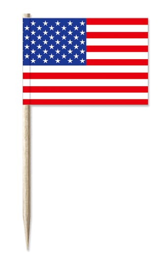 Fan-Set USA mit 2 Tischflaggen, 50 Mini-Fahnen, 10 Holzsockeln und Fahne 100 x 150 cm - Bild 3