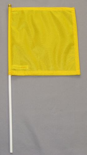 Gelbe Fahne am Stab Pack &agrave; 5 oder 15 St&uuml;ck | 20 x 20 cm | Stoff - Bild 1