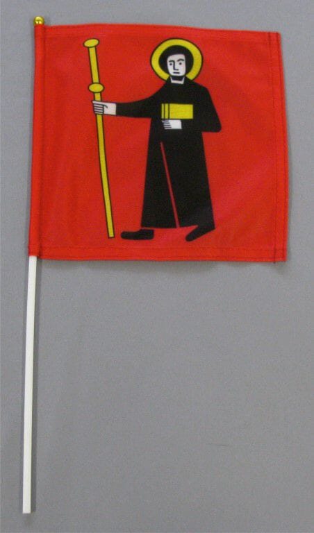 Fahne Glarus am Stab Pack &agrave; 5 oder 15 St&uuml;ck | 20 x 20 cm | Stoff - Bild 1